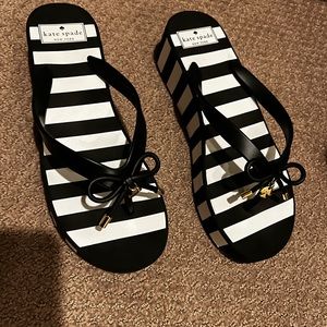 Kate Spade Striped Platform Flip Flops